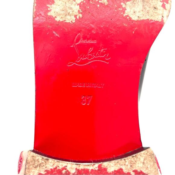 Christian Louboutin Rom Chic Flat Calf Spike Knee High Boots Women’s 37 Shoes - Picture 9 of 9